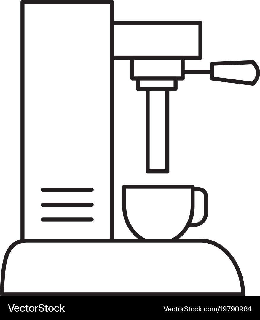 Coffee machine isolated icon Royalty Free Vector Image