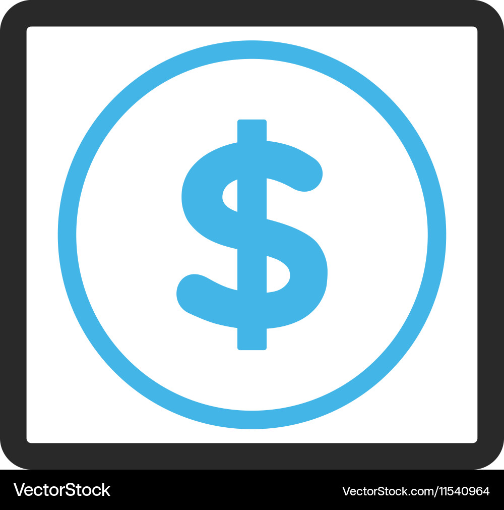 Dollar framed icon Royalty Free Vector Image - VectorStock