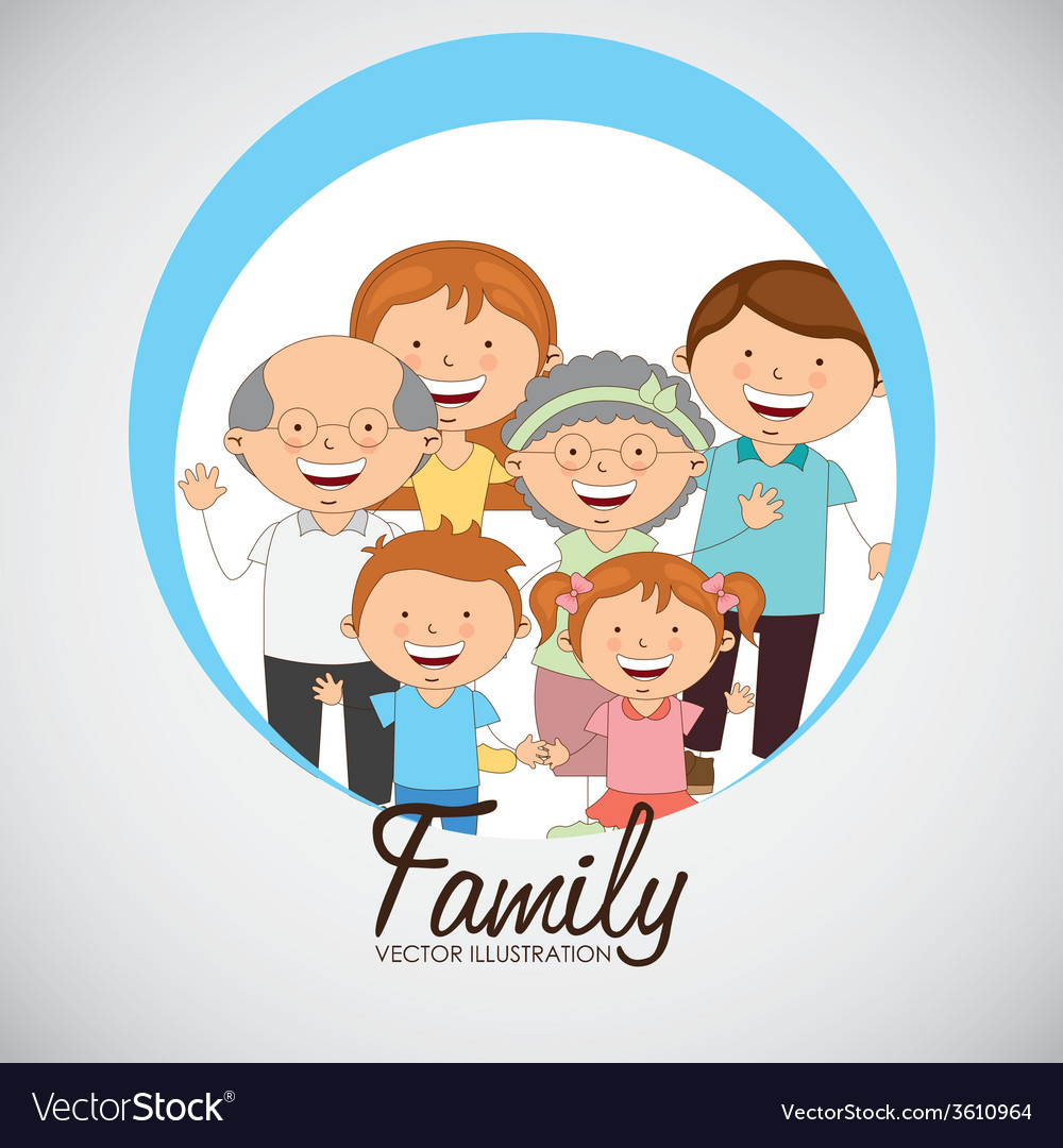 Happy family Royalty Free Vector Image - VectorStock