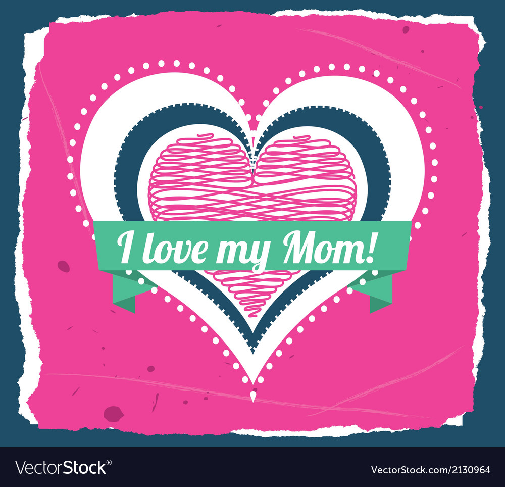 Happy mothers day card Royalty Free Vector Image