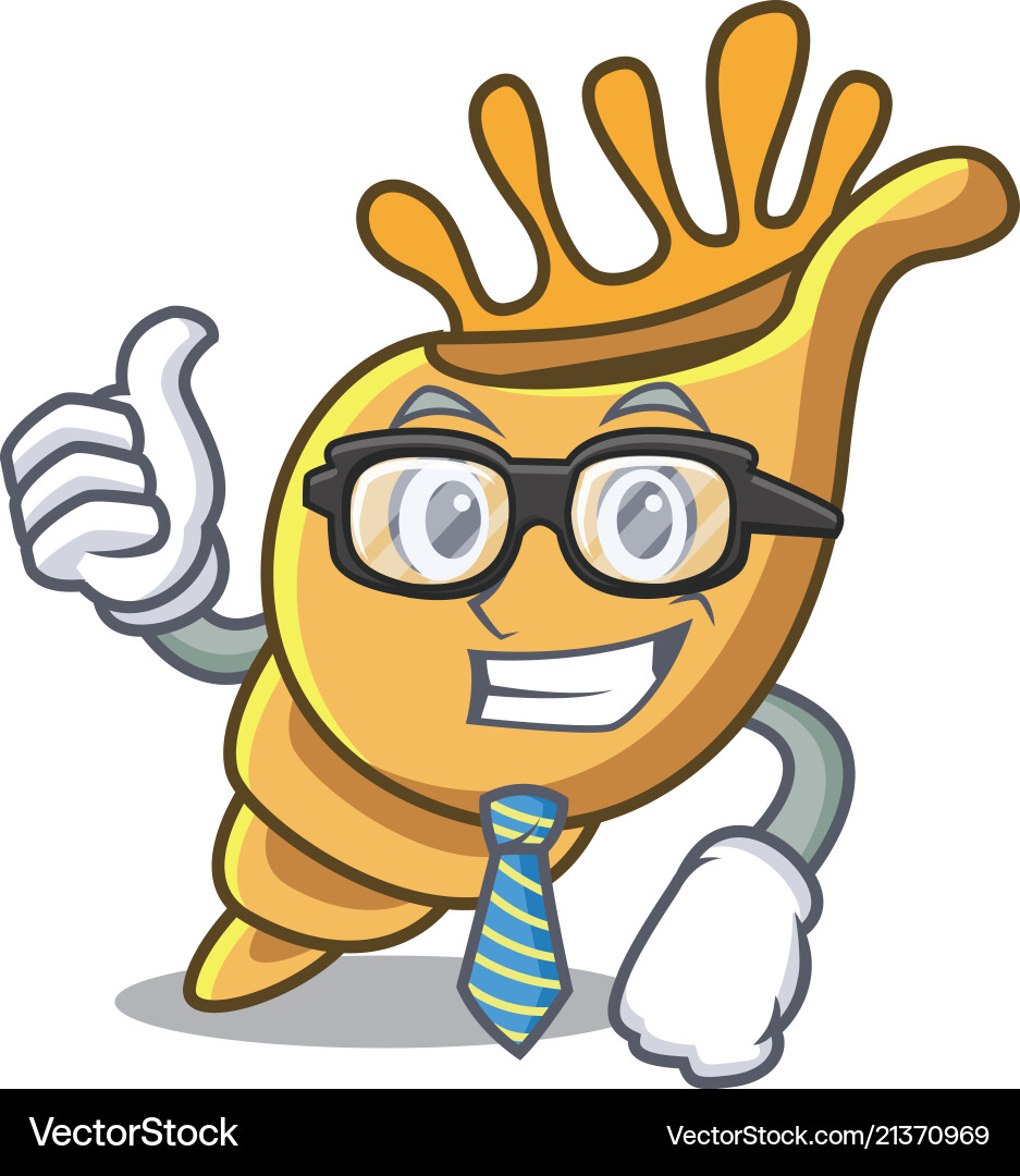 Businessman exotic shell character cartoon Vector Image