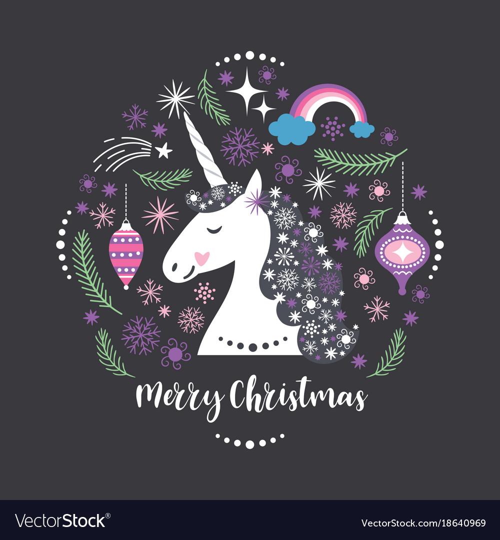 christmas-card-with-unicorn-royalty-free-vector-image