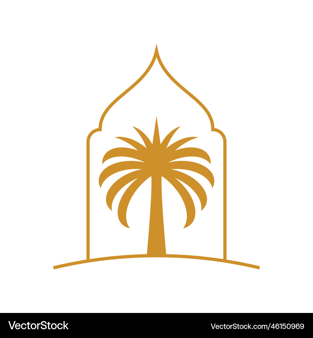 Date tree palm logo Royalty Free Vector Image - VectorStock