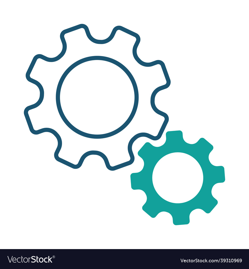 Gears wheels icon Royalty Free Vector Image - VectorStock