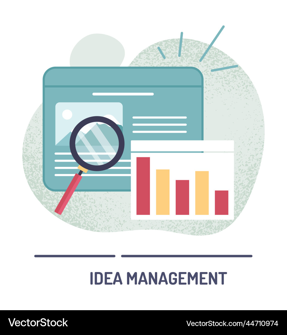 Creative thinking and idea management Royalty Free Vector