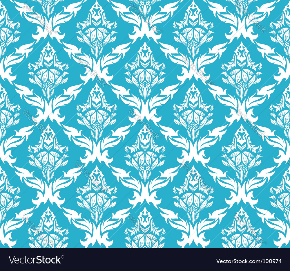 Damask pattern Royalty Free Vector Image VectorStock