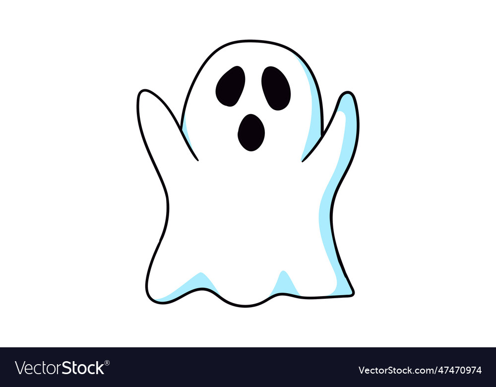 Ghost creepy halloween artwork horror Royalty Free Vector