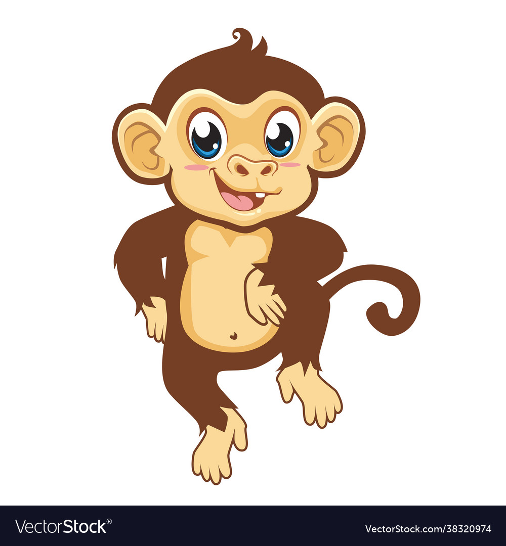 Monkey mascot cartoon