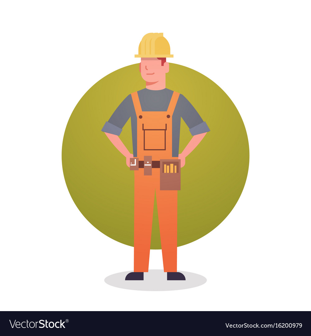 Download Builder man icon engeneer occupation contractor Vector Image