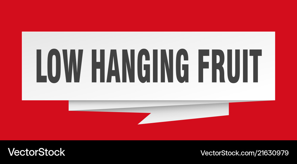 Low hanging fruit Royalty Free Vector Image - VectorStock