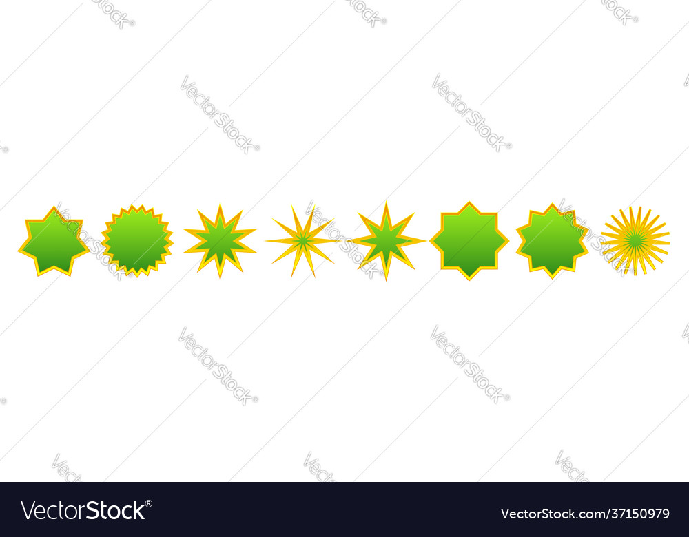 Star starburst sunburst icon symbol radial shape Vector Image