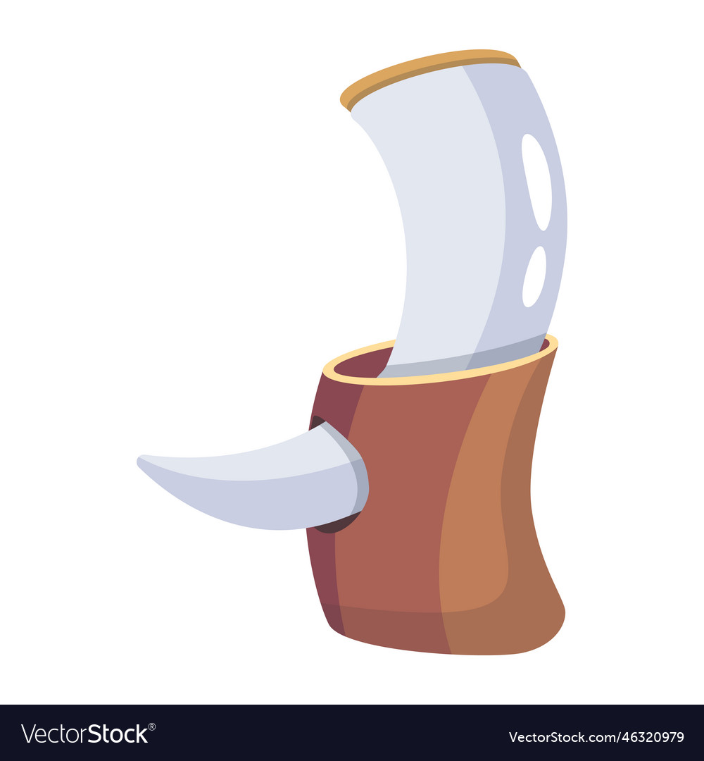 Viking horn Royalty Free Vector Image VectorStock