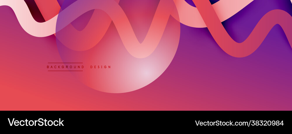 Abstract gradient background with wave line Vector Image