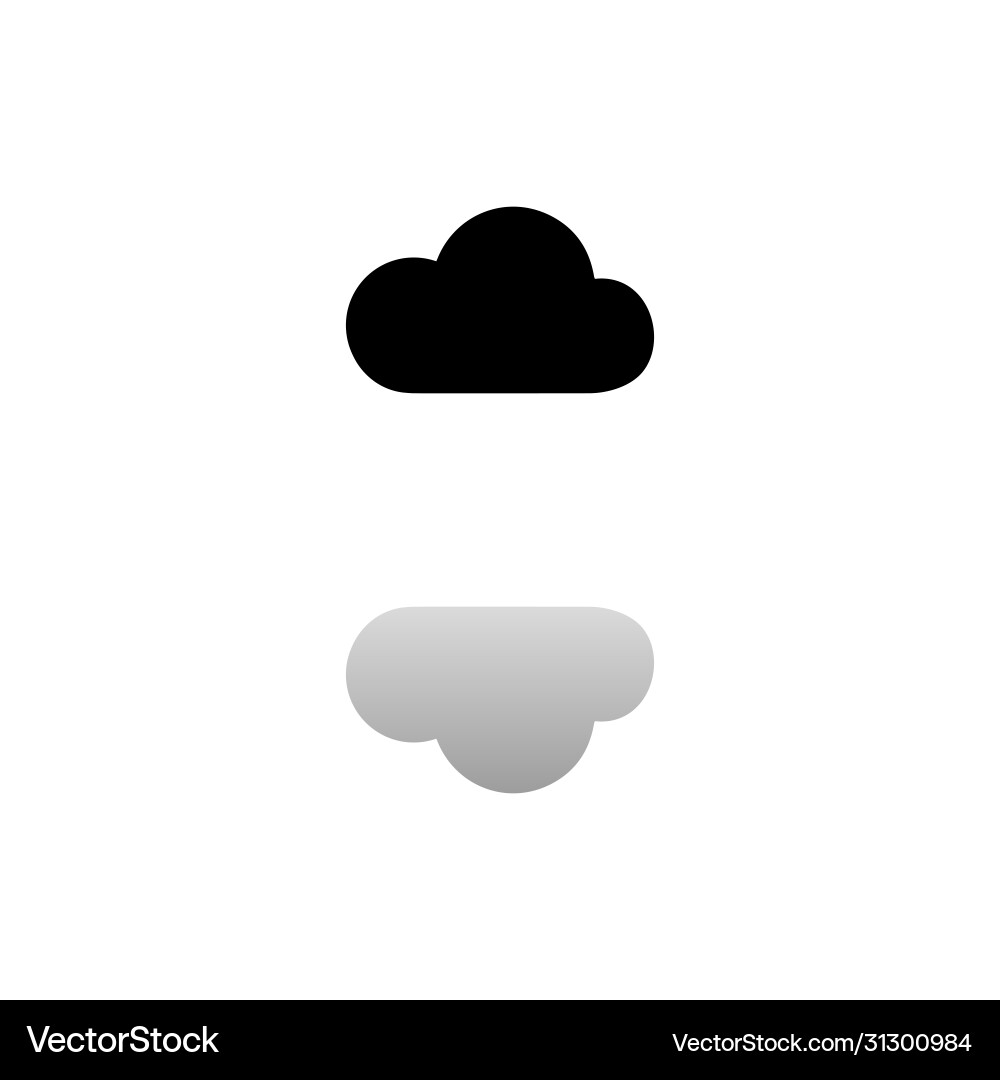 Cloud icon flat Royalty Free Vector Image - VectorStock