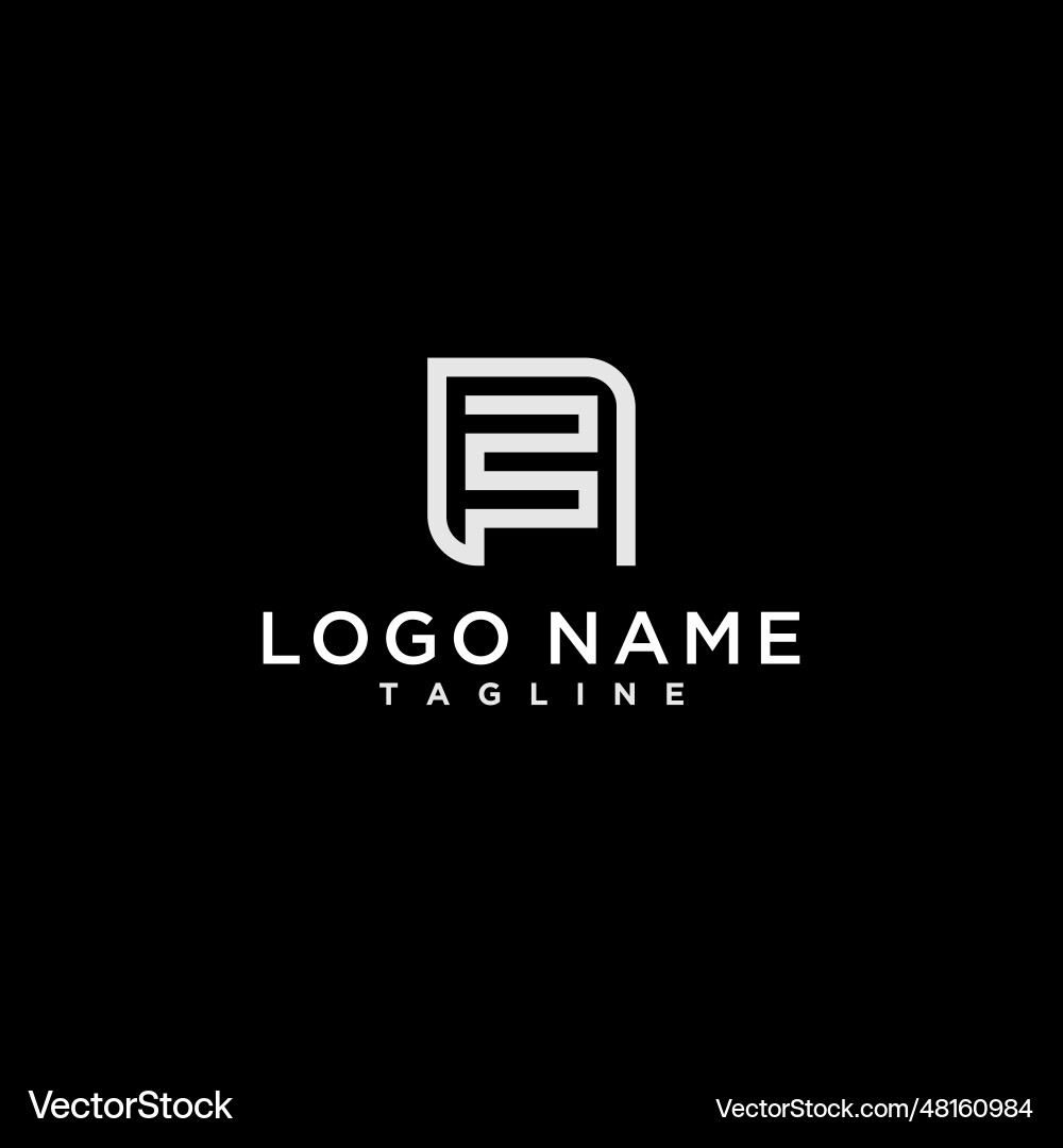 Letter af or fa monogram abstract initial logo Vector Image