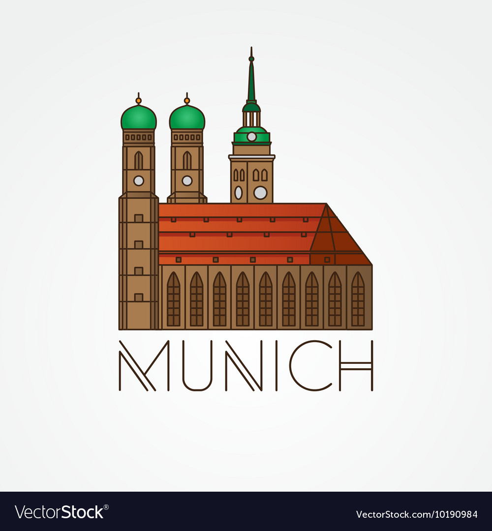 Linear icon of german towers Royalty Free Vector Image