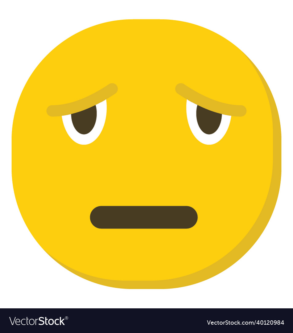 Sad emoji Royalty Free Vector Image - VectorStock