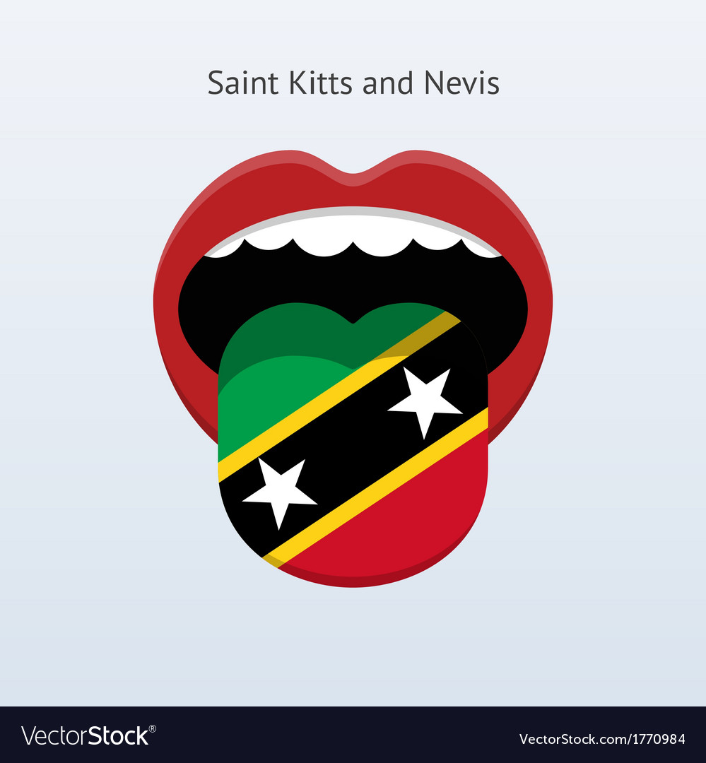 Saint kitts and nevis language Royalty Free Vector Image