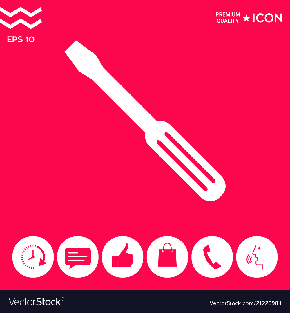 Screwdriver icon symbol Royalty Free Vector Image