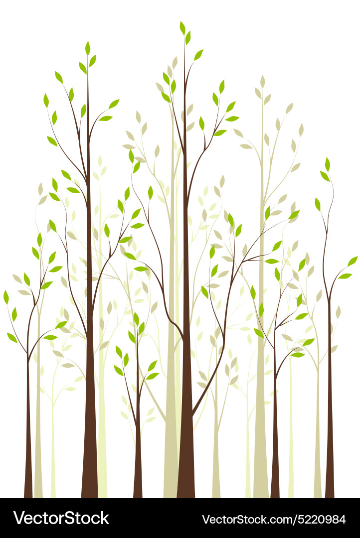 Trees 41 Royalty Free Vector Image - VectorStock