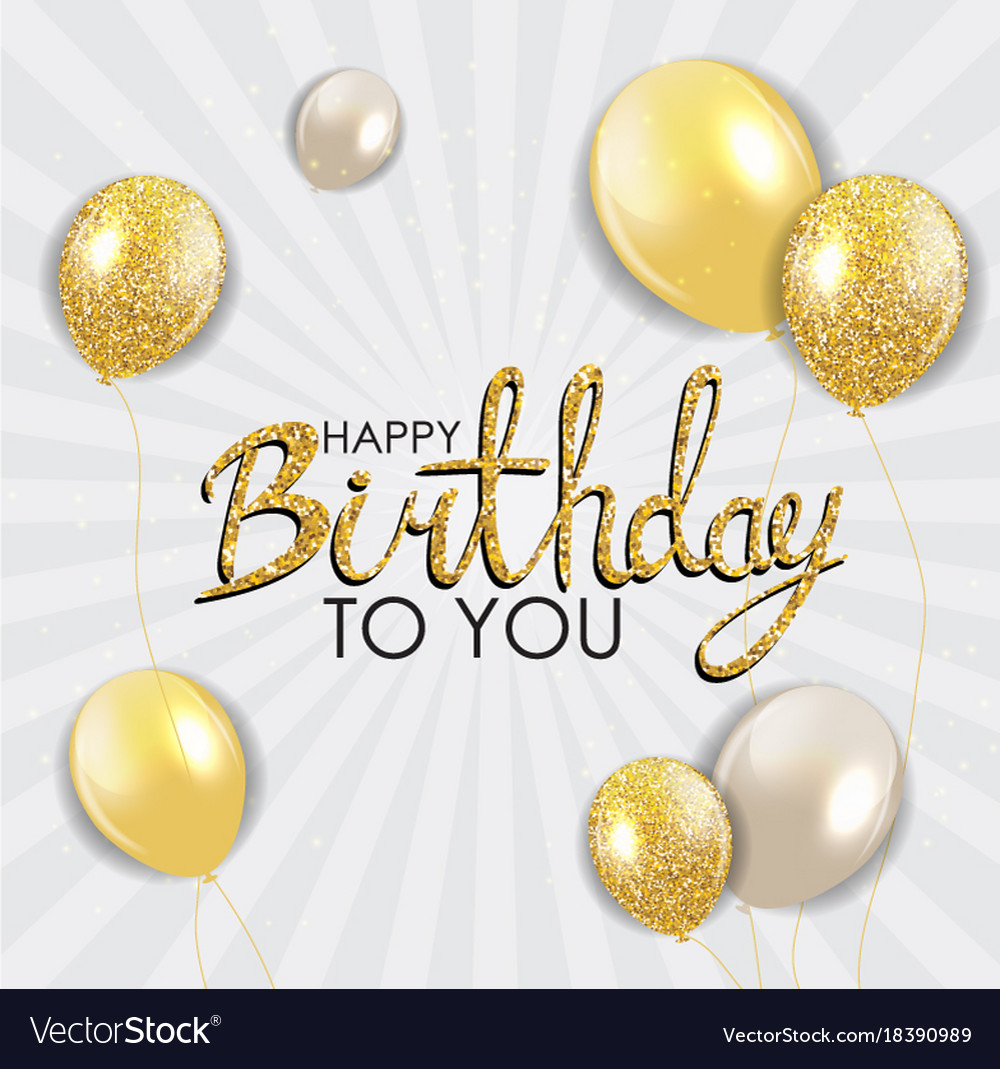 Abstract happy birthday background card template Vector Image