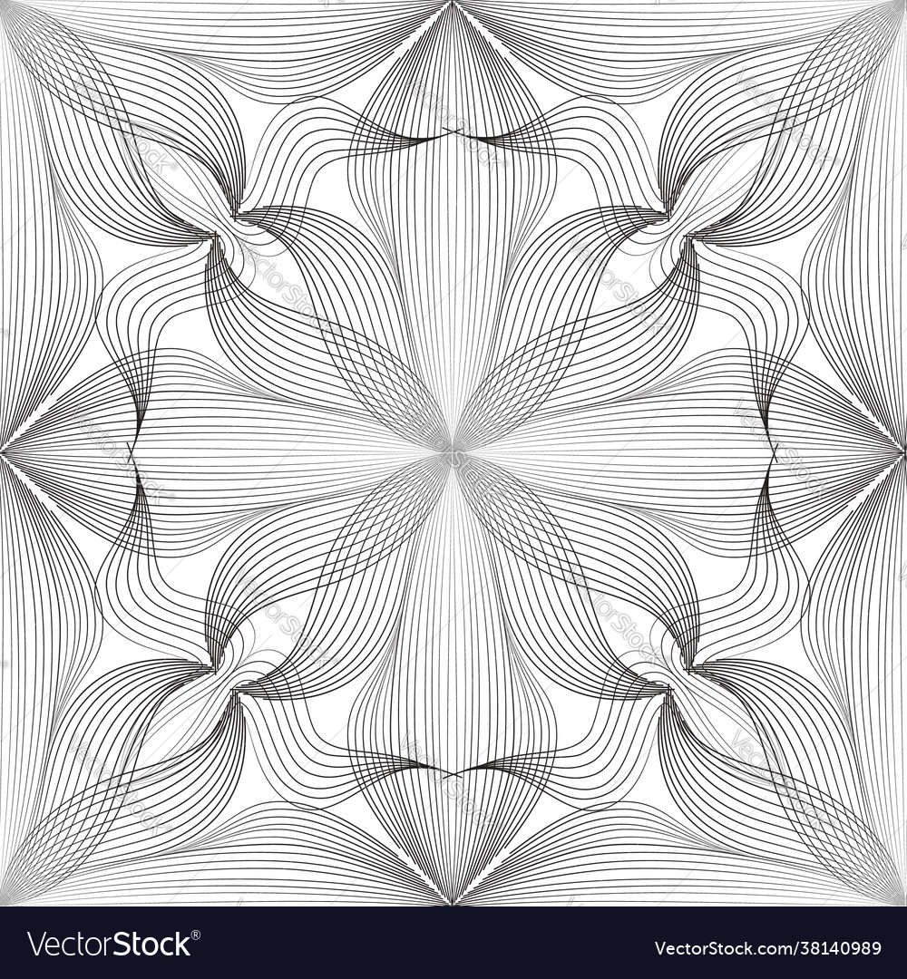 Abstract seamless floral linear pattern arabic