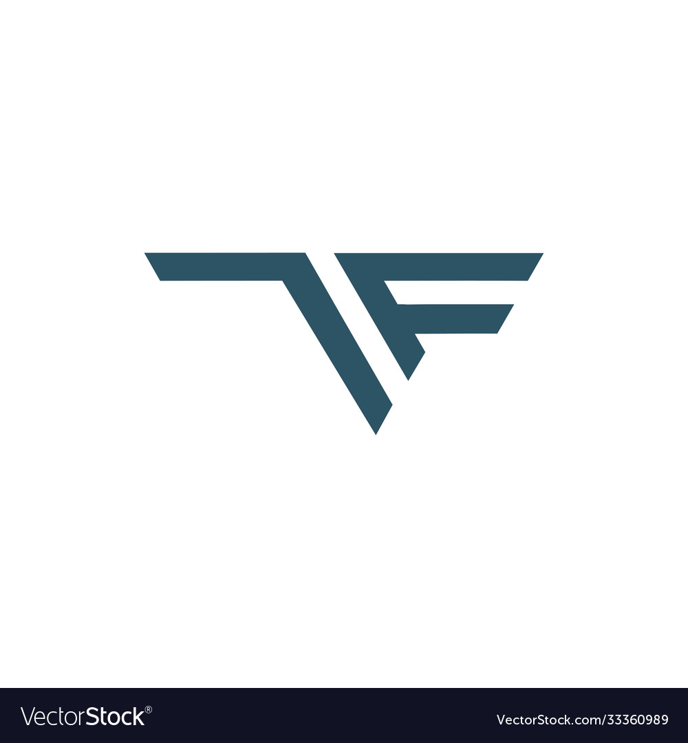 Initial letter tf logo or ft logo design Vector Image