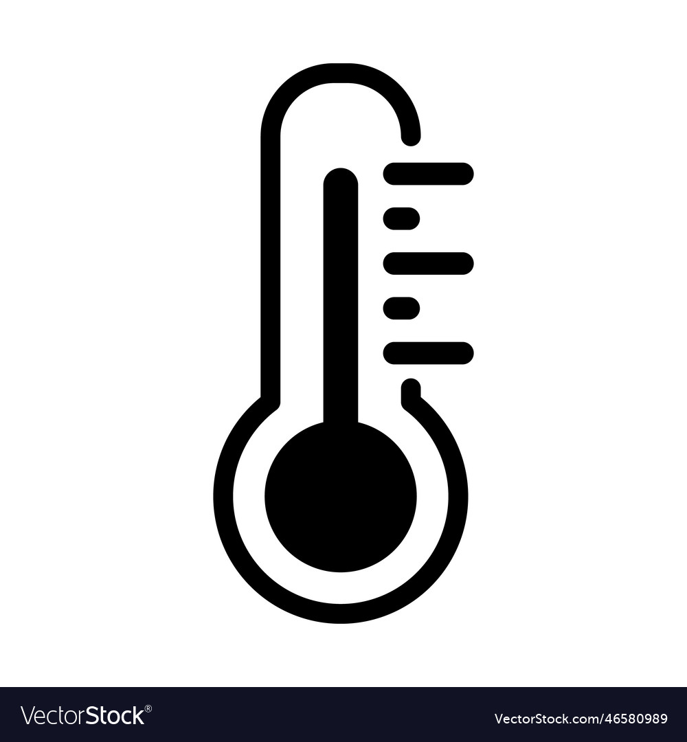 Modern thermometer silhouette icon or temperature Vector Image