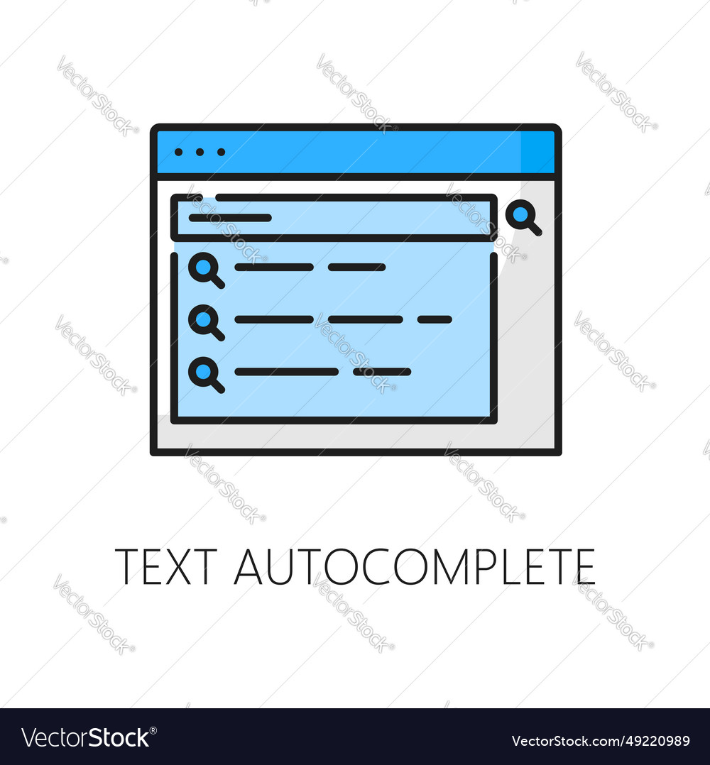 Text search engine result page icon Vector Image