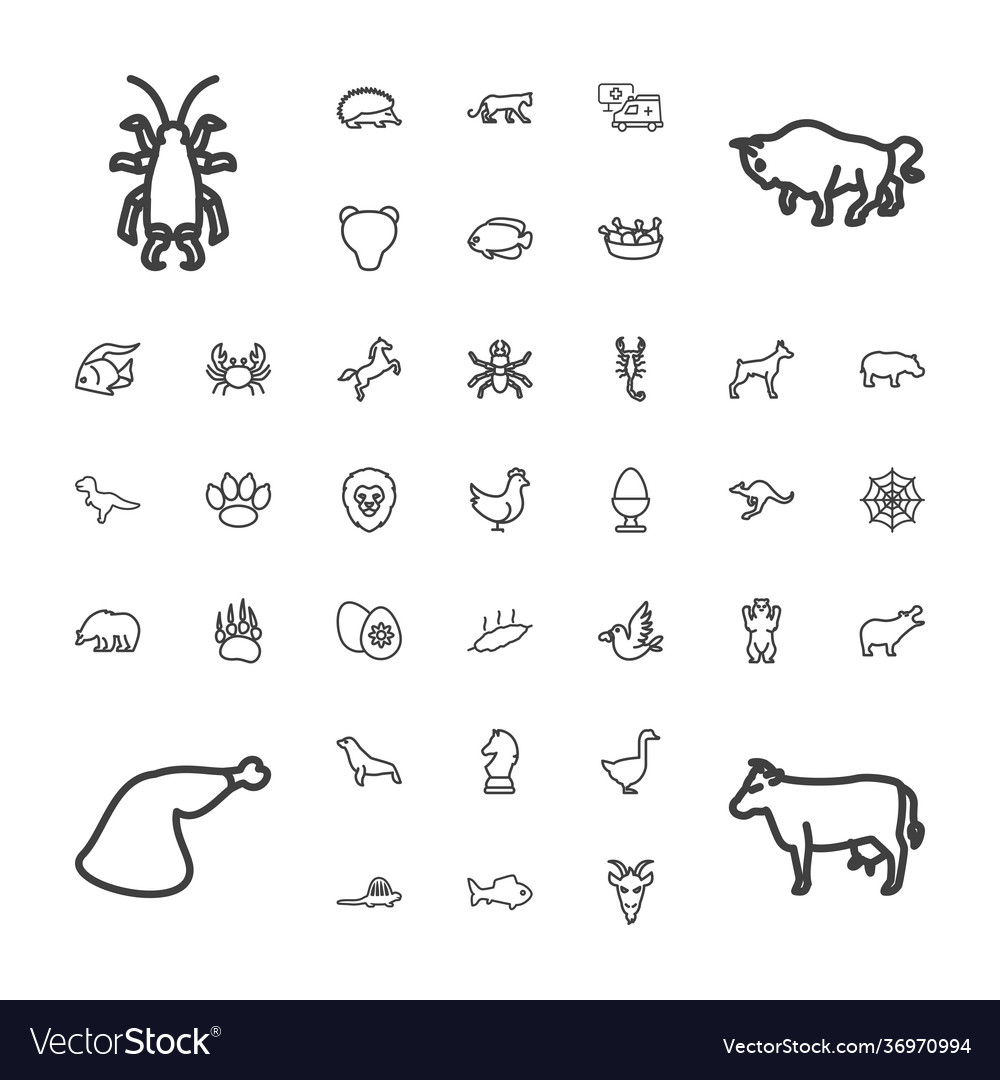 Animal icons Royalty Free Vector Image - VectorStock