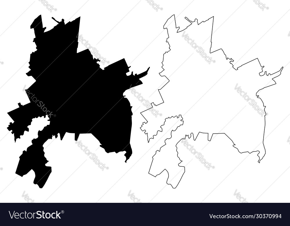 Brasov city republic romania map scribble Vector Image