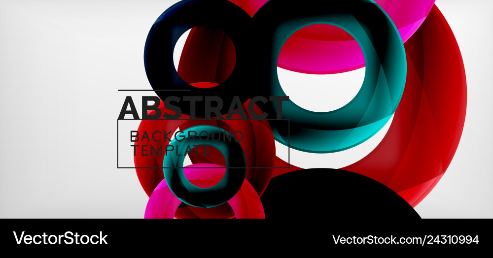 Colorful rings geometric abstract Royalty Free Vector Image