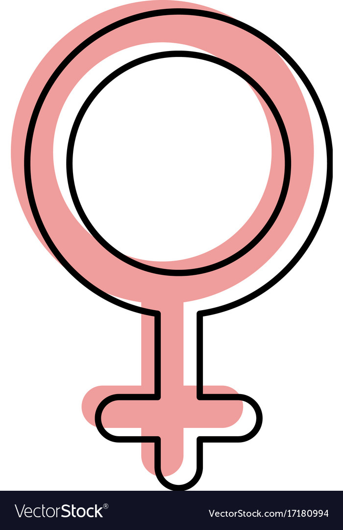 Download Gender symbol of women on white background Vector Image