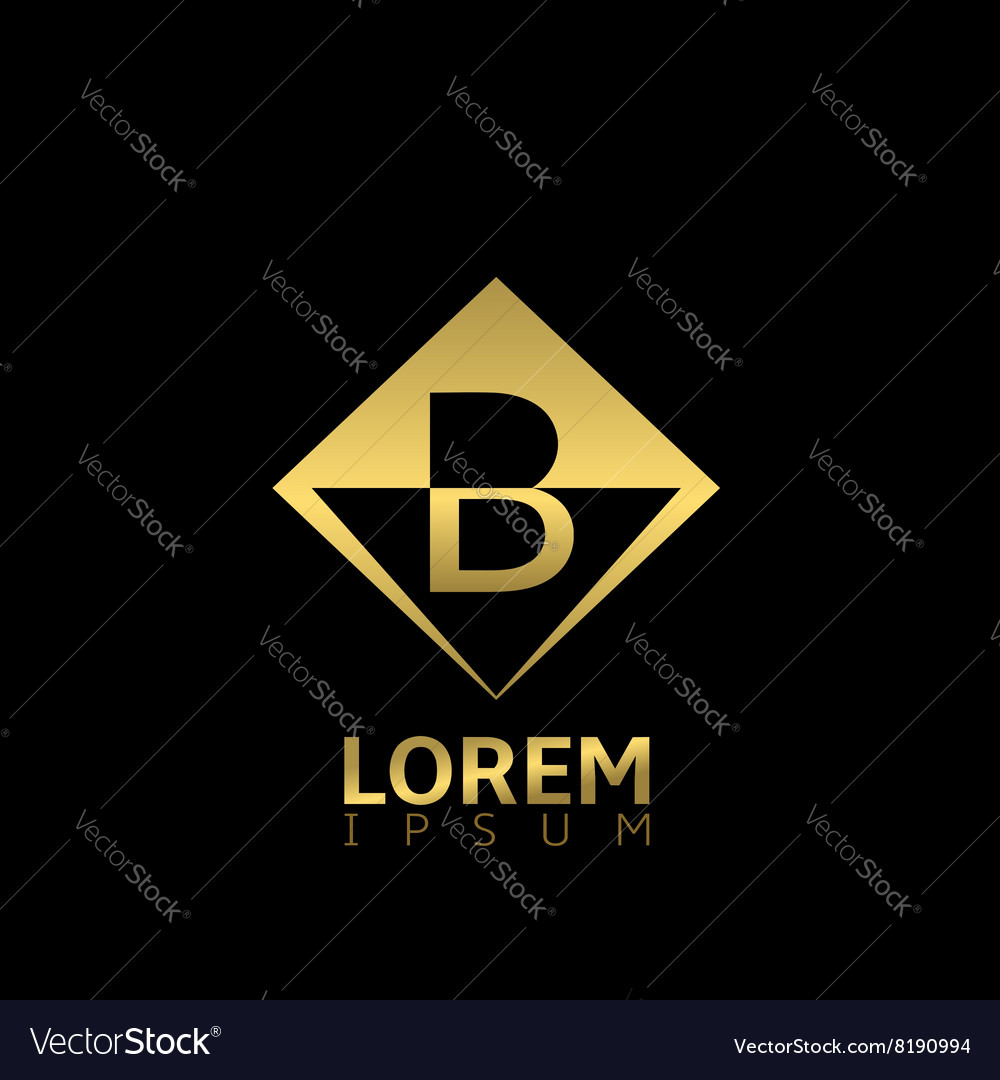 Golden B Letter Royalty Free Vector Image - VectorStock