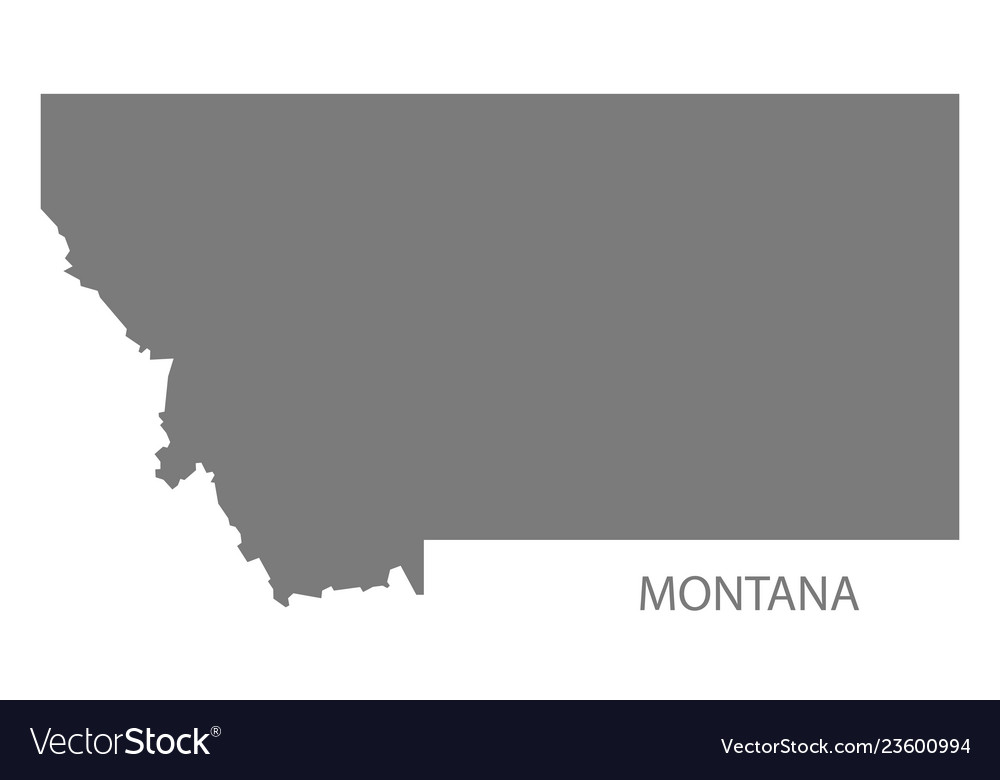 Montana usa map grey Royalty Free Vector Image