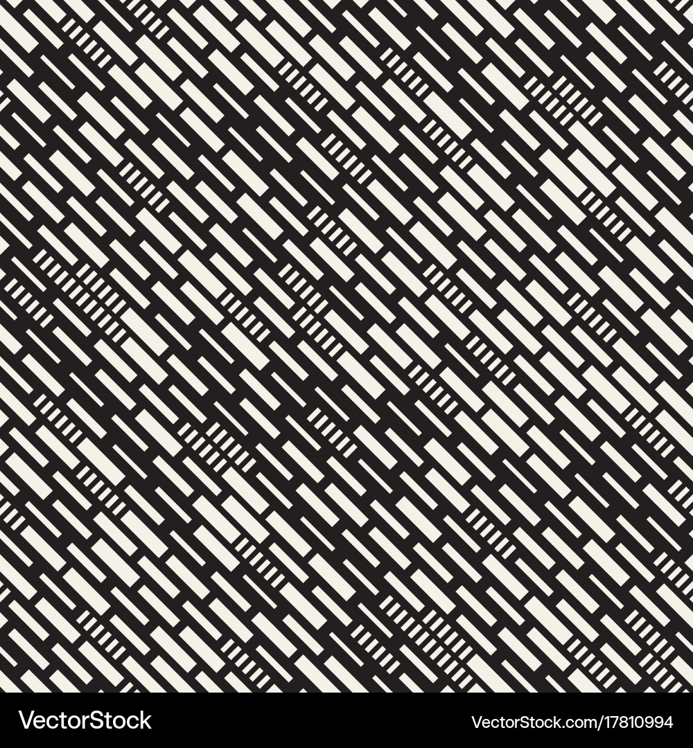 Seamless black and white irregular dash Royalty Free Vector