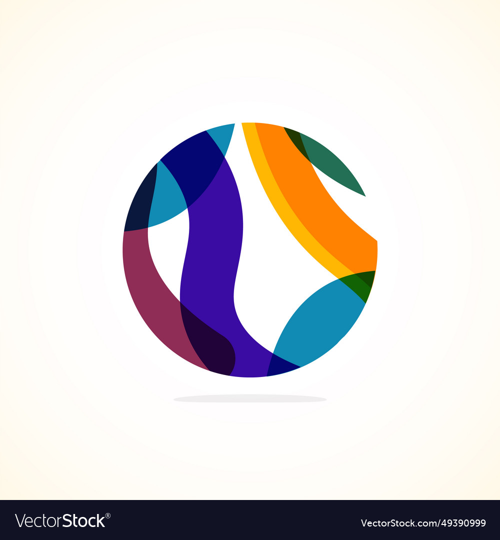 Abstract circle logo - minimalist emblem timeless Vector Image