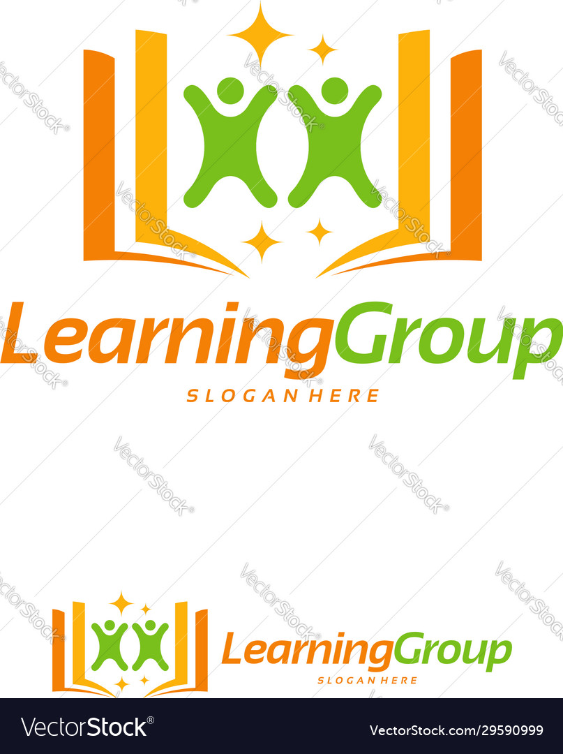 Education group logo designs concept learning Vector Image