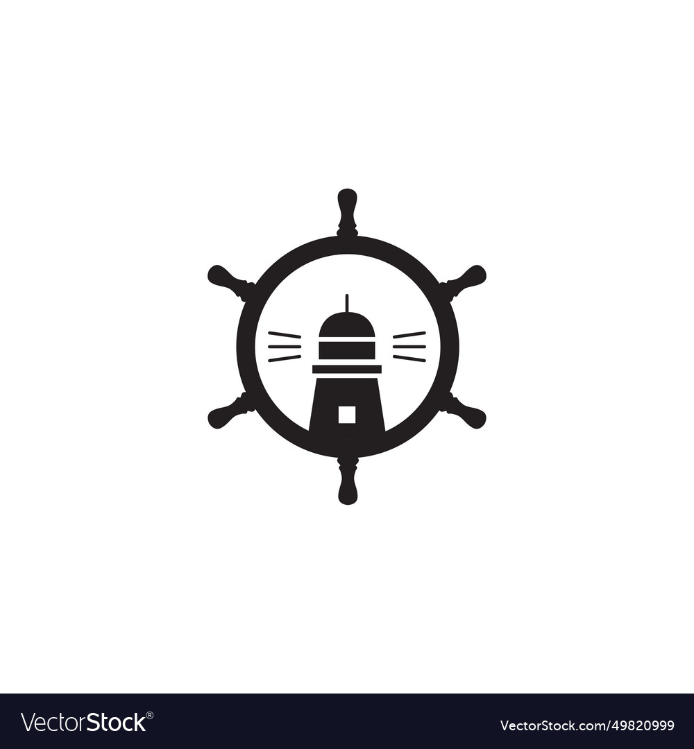 Lighthouse icon logo design Royalty Free Vector Image