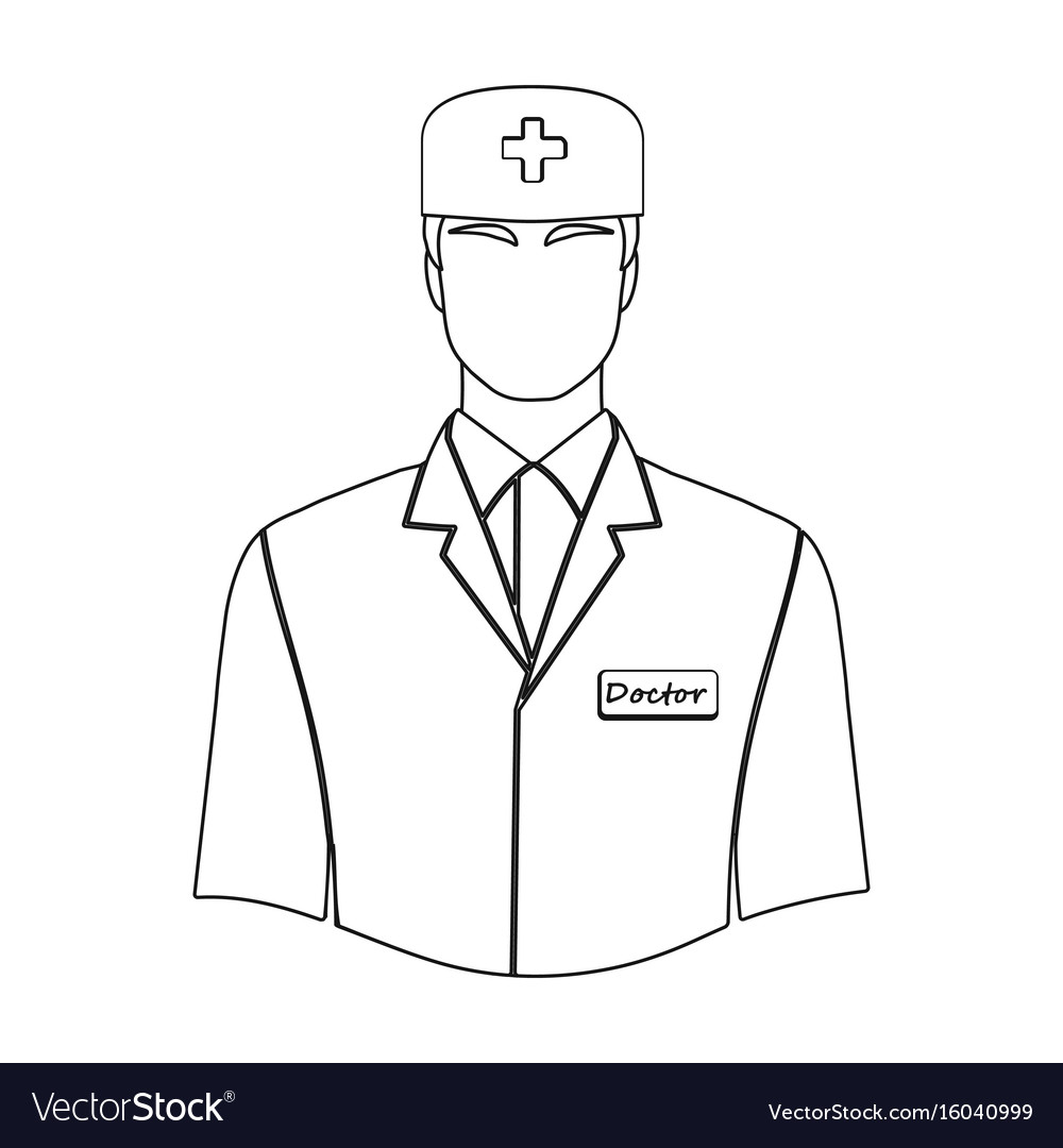 Man is a doctor in uniform medicine single Vector Image