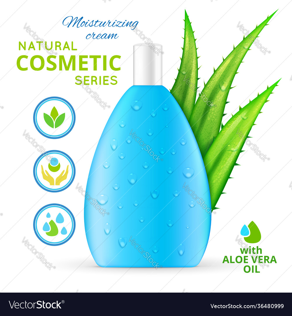 Moisturizing cream natural cosmetics design Vector Image