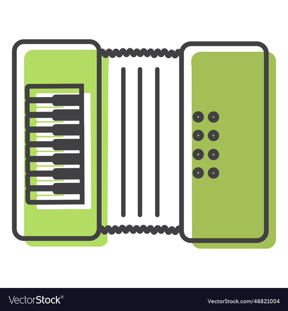 Button accordion stroke Royalty Free Vector Image