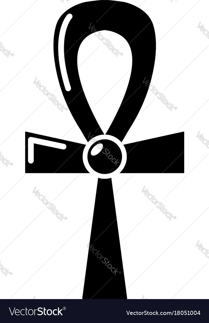 Egyptian ankh icon simple black style Royalty Free Vector