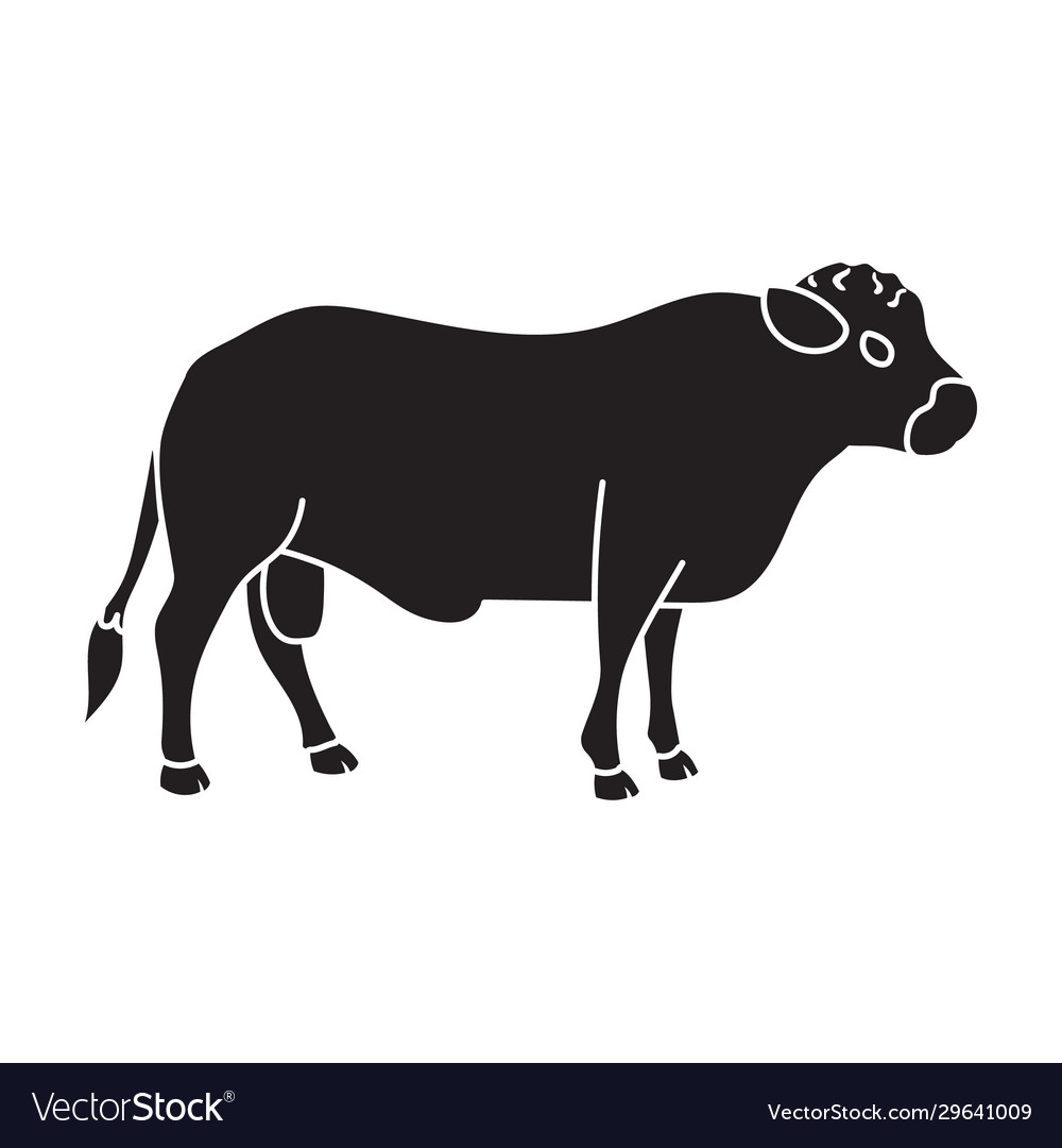 Bull Iconblack Icon Isolated Royalty Free Vector Image