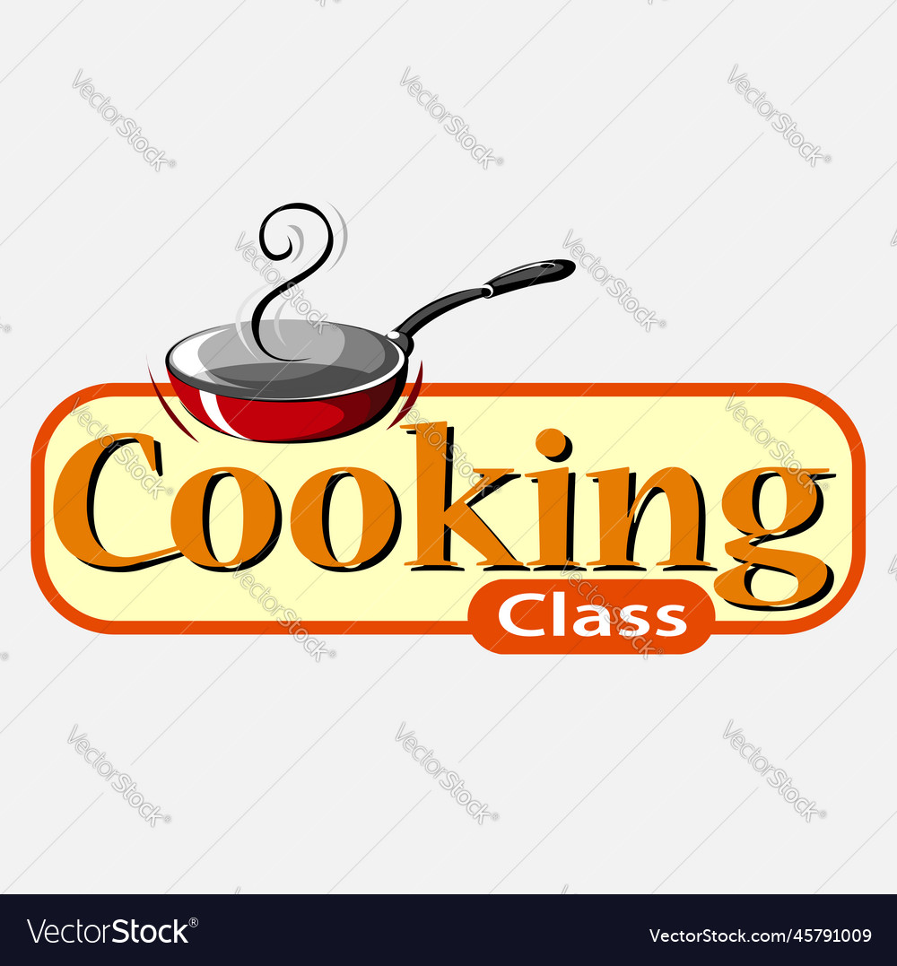 Cooking class symbol Royalty Free Vector Image