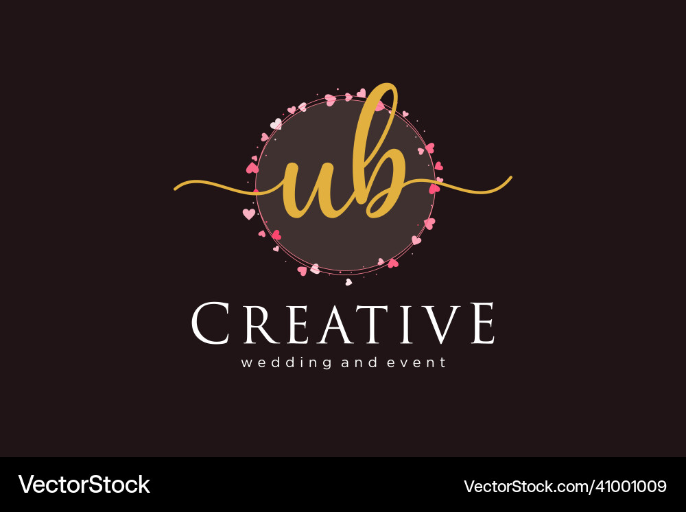 Initial ub feminine logo usable Royalty Free Vector Image