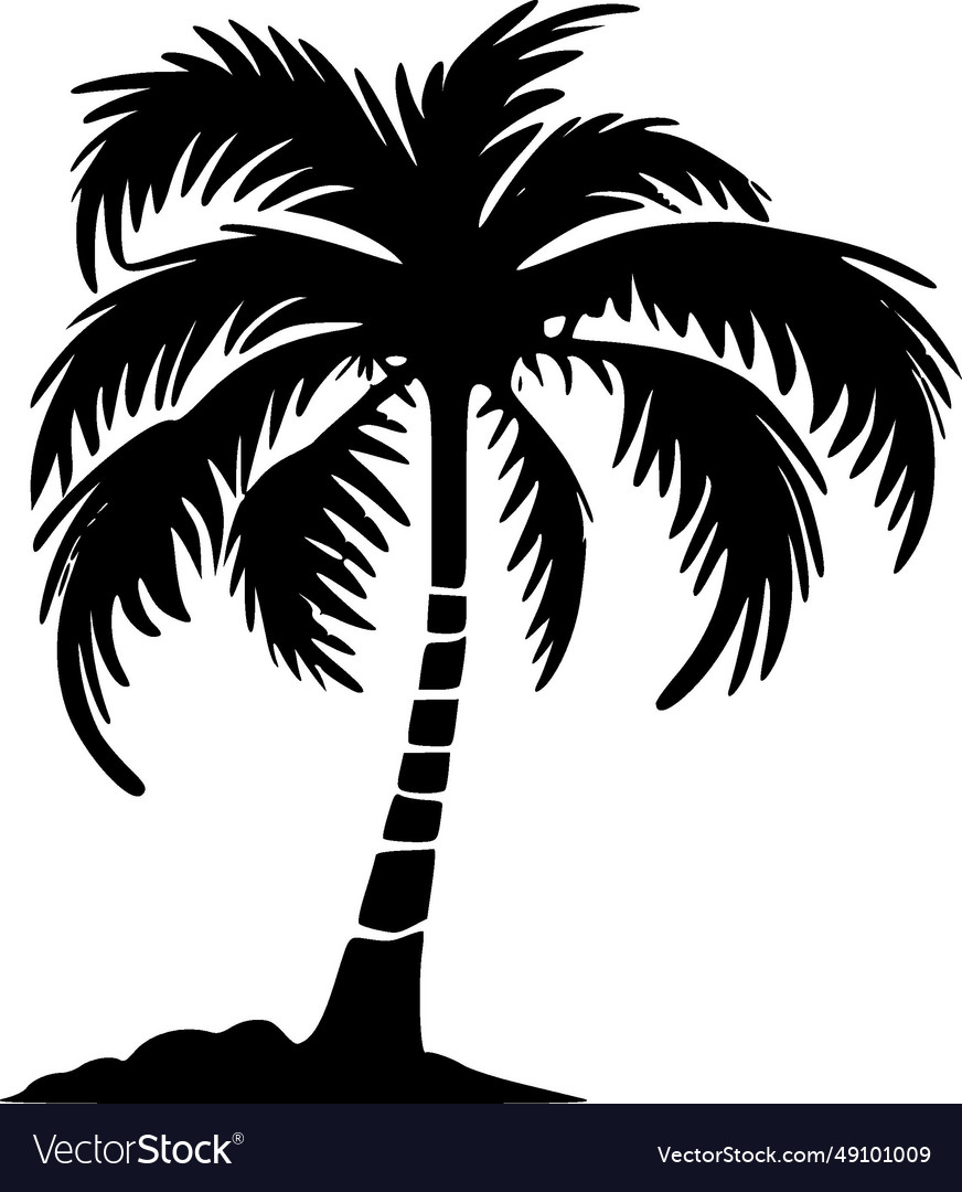 Palm tree - minimalist and flat logo Royalty Free Vector