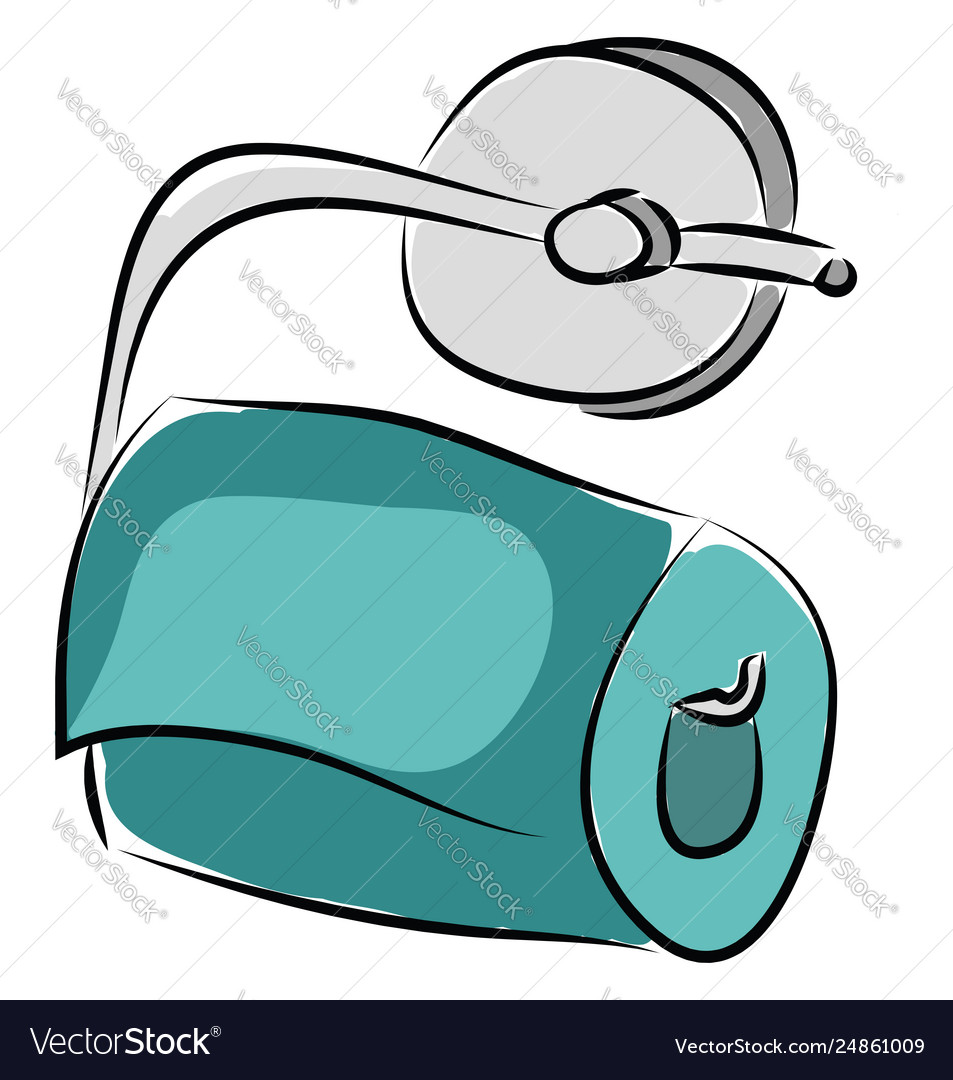 blue toilet roll holder