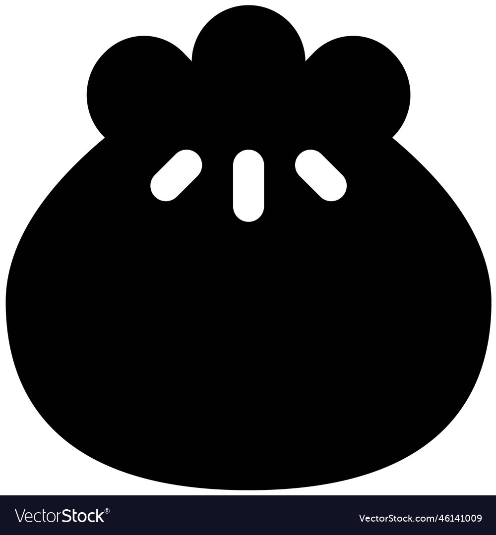 Yummy soft steamed stuffed dumpling Royalty Free Vector