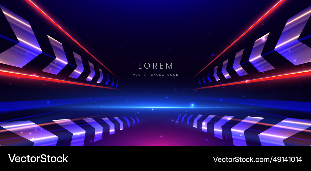 Abstract technology futuristic glowing neon blue Vector Image